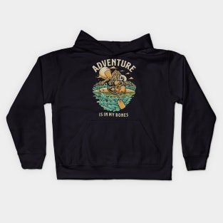 Skeleton Mountain Kayak Adventure: Adventure Is In My Bones Kids Hoodie